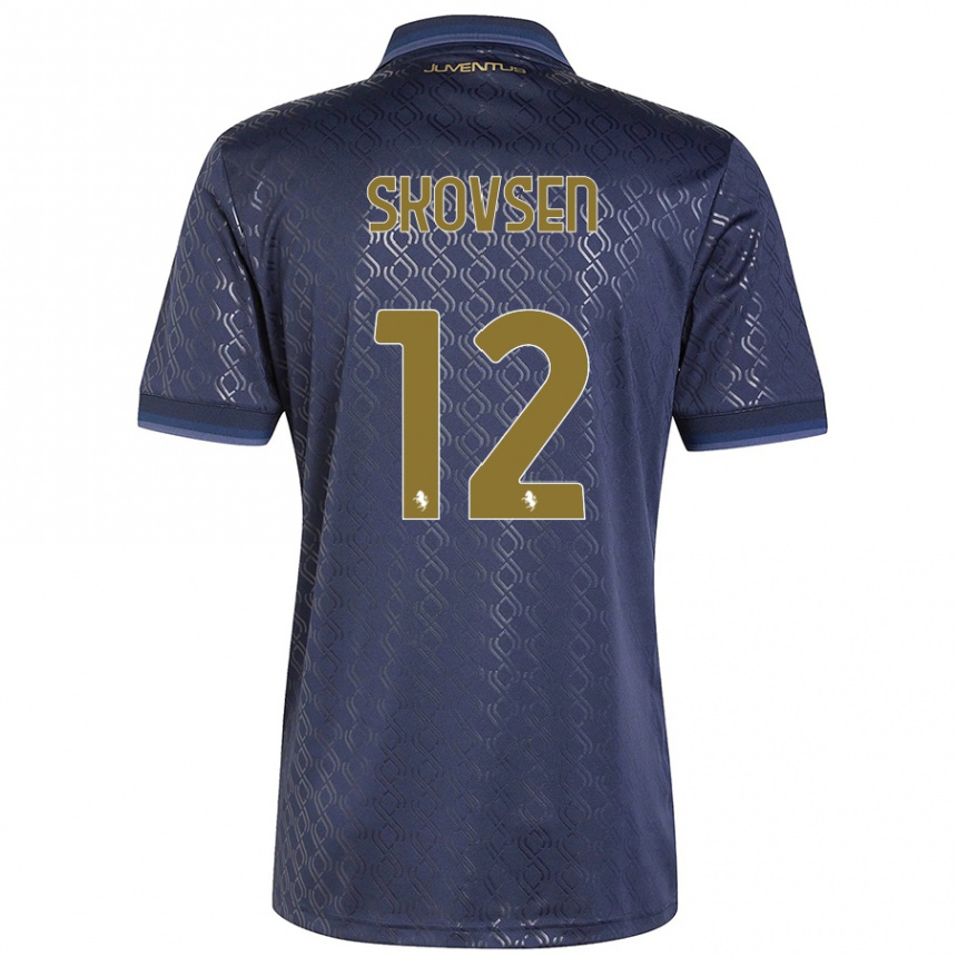 Hombre Fútbol Camiseta Matilde Lundorf Skovsen #12 Azul Marino Equipación Tercera 2024/25 México