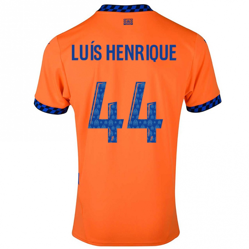 Hombre Fútbol Camiseta Luis Henrique #44 Naranja Azul Oscuro Equipación Tercera 2024/25 México