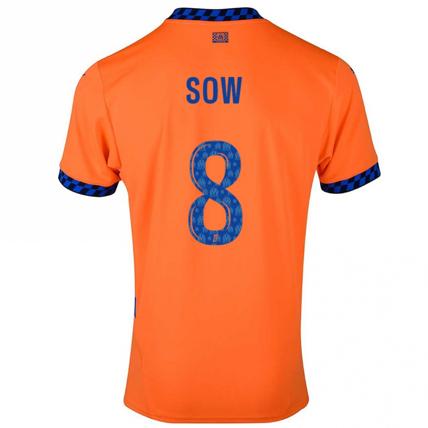 Hombre Fútbol Camiseta Mbayang Sow #8 Naranja Azul Oscuro Equipación Tercera 2024/25 México