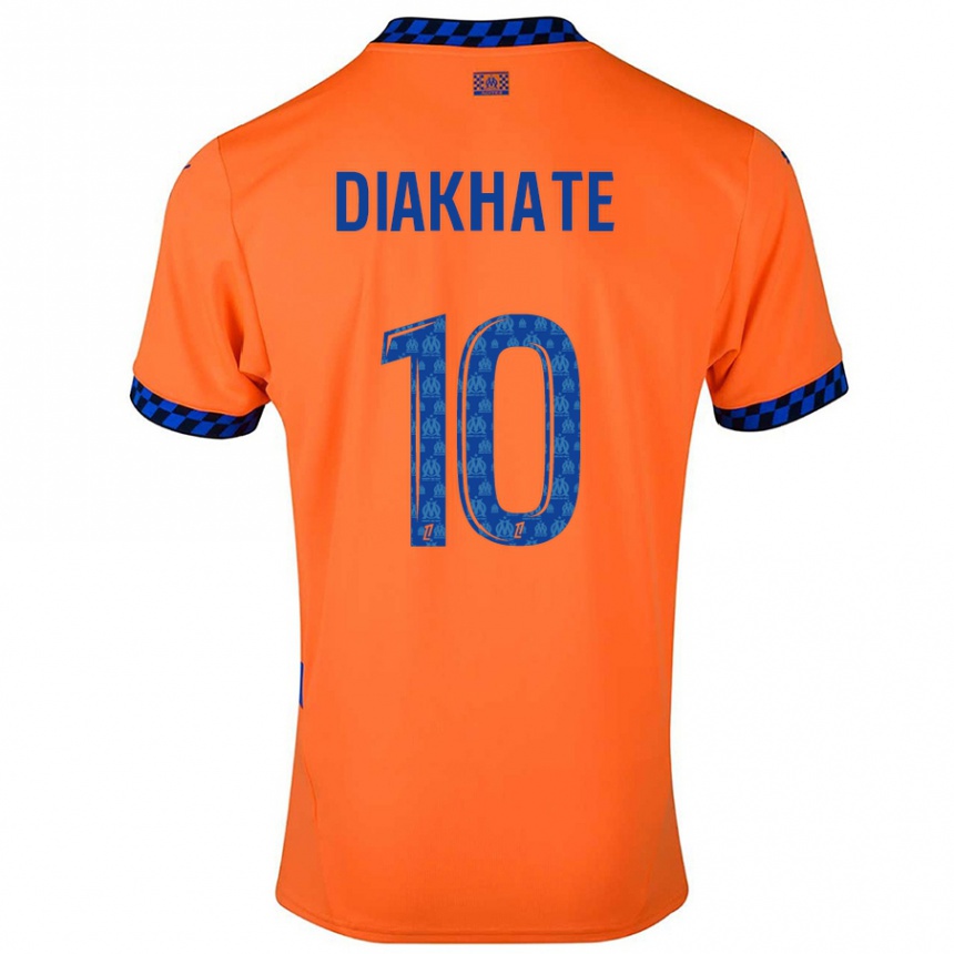 Hombre Fútbol Camiseta Ndeye Awa Diakhaté #10 Naranja Azul Oscuro Equipación Tercera 2024/25 México