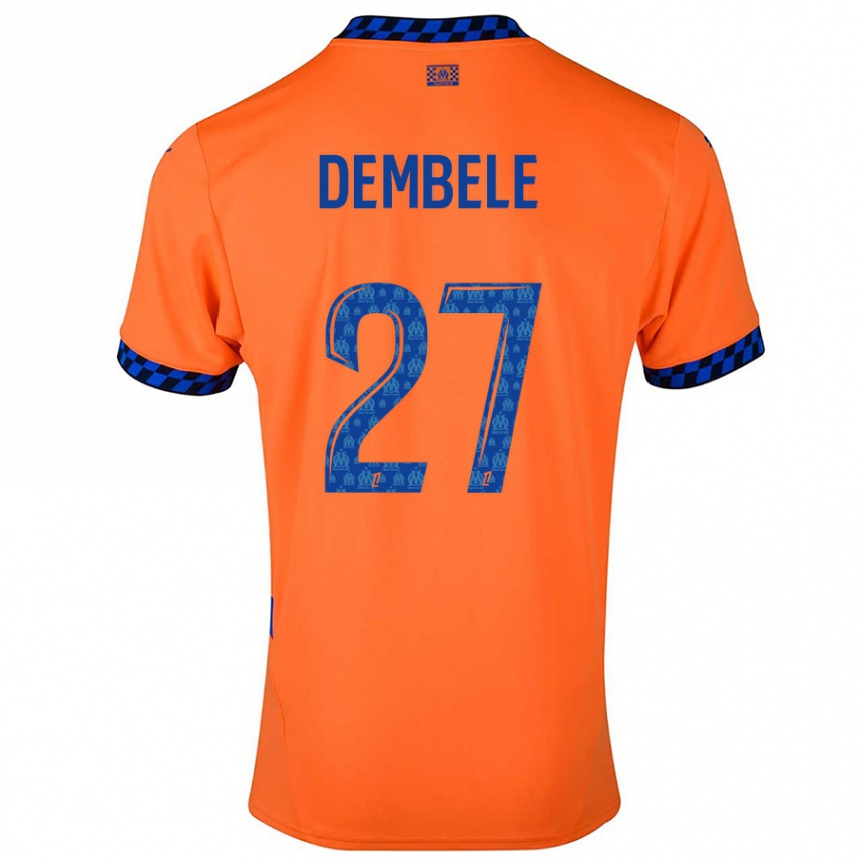 Hombre Fútbol Camiseta Coumba Dembélé #27 Naranja Azul Oscuro Equipación Tercera 2024/25 México