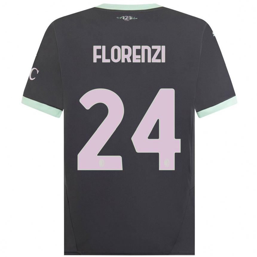 Hombre Fútbol Camiseta Alessandro Florenzi #24 Gris Equipación Tercera 2024/25 México