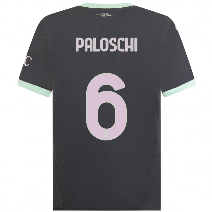 Hombre Fútbol Camiseta Dorian Paloschi #6 Gris Equipación Tercera 2024/25 México