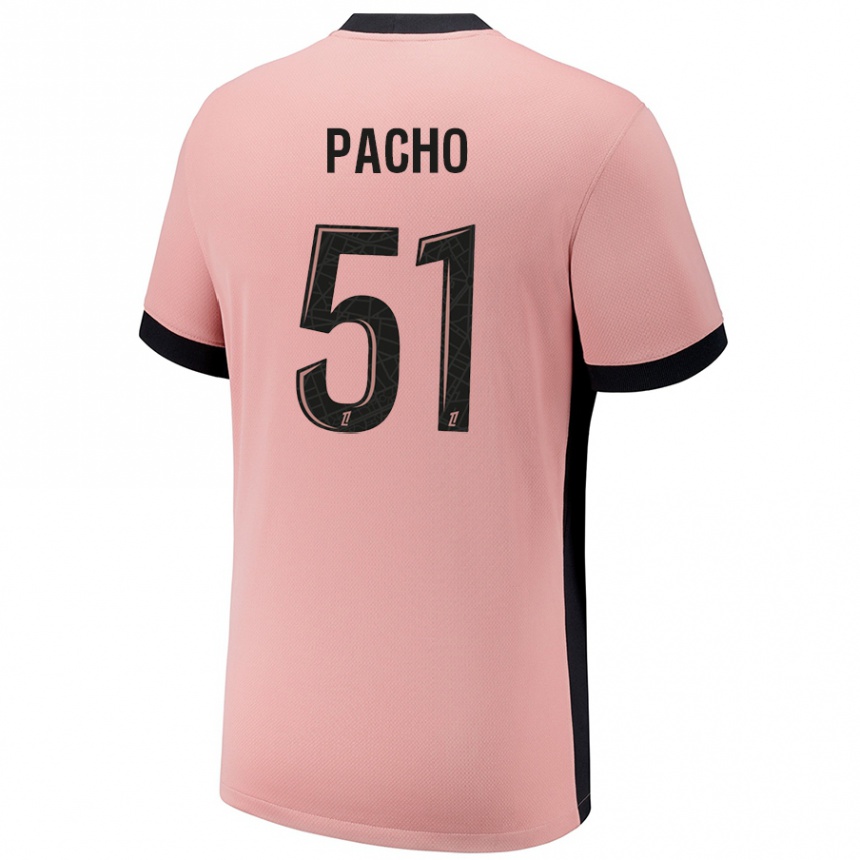 Hombre Fútbol Camiseta Willian Pacho #51 Rosa Óxido Equipación Tercera 2024/25 México