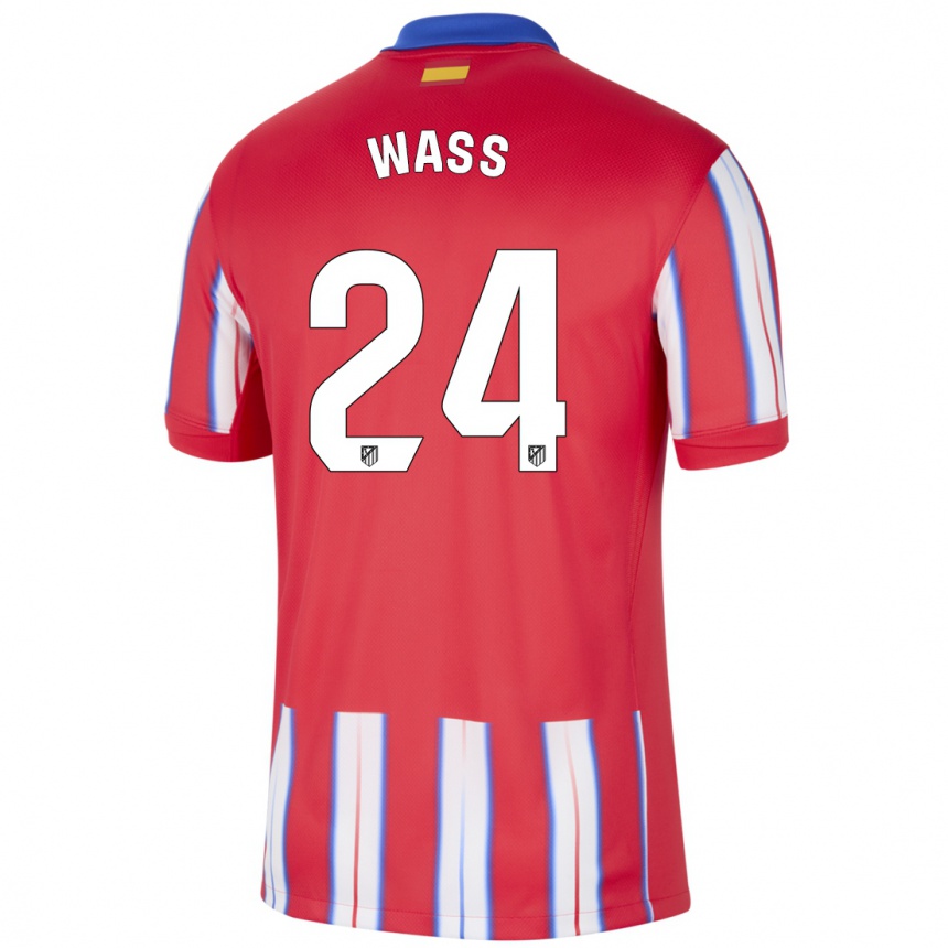 Mujer Fútbol Camiseta Daniel Wass #24 Rojo Blanco Azul 1ª Equipación 2024/25 México