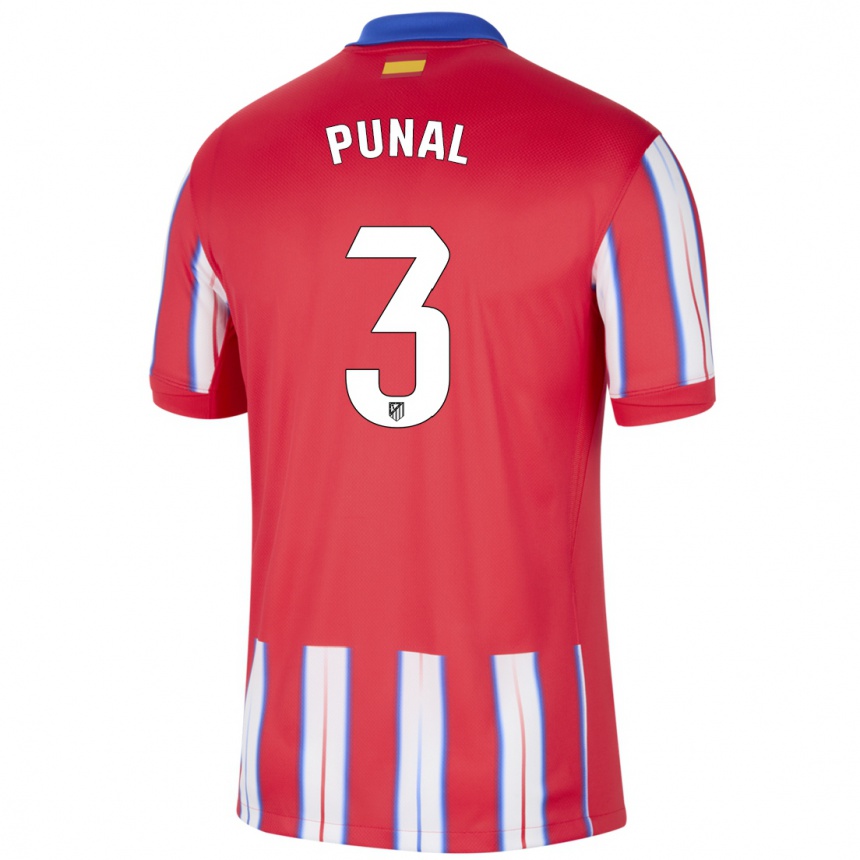 Mujer Fútbol Camiseta Aitor Punal #3 Rojo Blanco Azul 1ª Equipación 2024/25 México