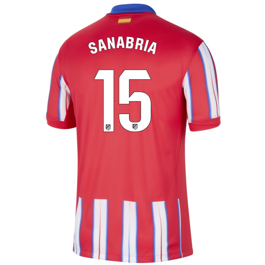 Mujer Fútbol Camiseta Juan Sanabria #15 Rojo Blanco Azul 1ª Equipación 2024/25 México