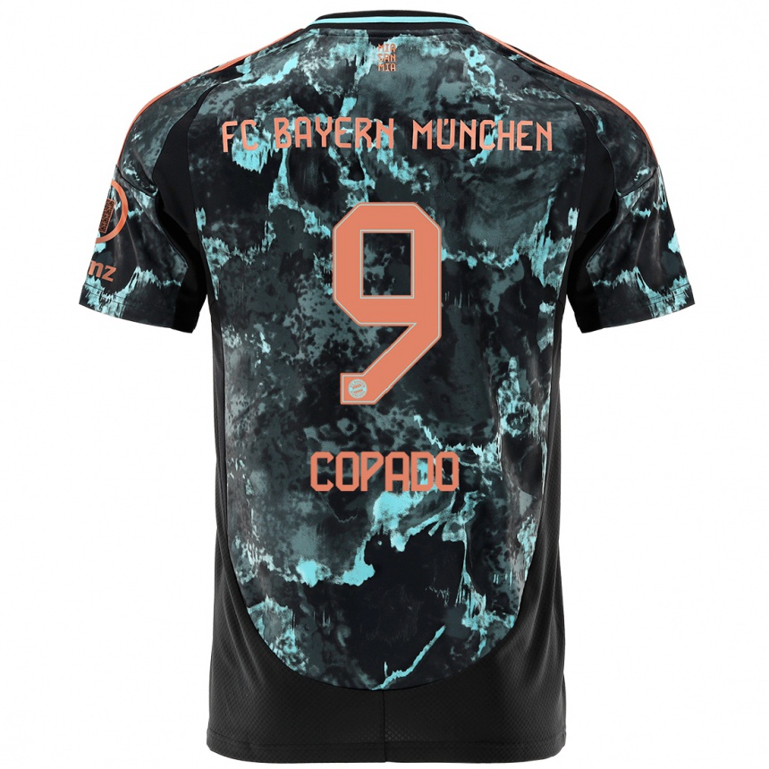 Mujer Fútbol Camiseta Lucas Copado #9 Negro 2ª Equipación 2024/25 México