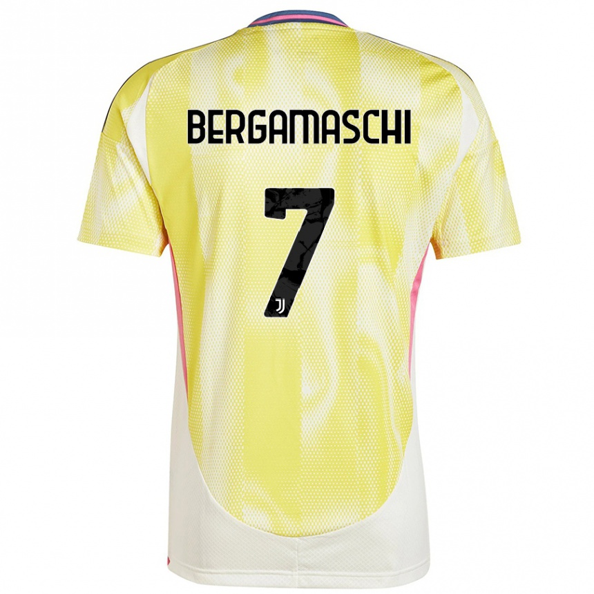 Mujer Fútbol Camiseta Valentina Bergamaschi #7 Amarillo Solar 2ª Equipación 2024/25 México