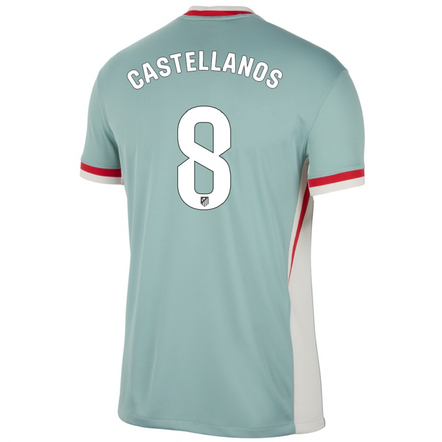 Mujer Fútbol Camiseta Jorge Castellanos #8 Beige Claro Azul 2ª Equipación 2024/25 México