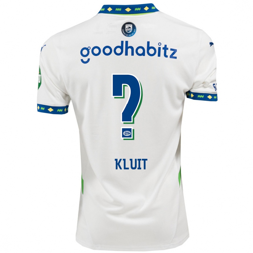 Mujer Fútbol Camiseta Fabio Kluit #0 Blanco Azul Oscuro Equipación Tercera 2024/25 México