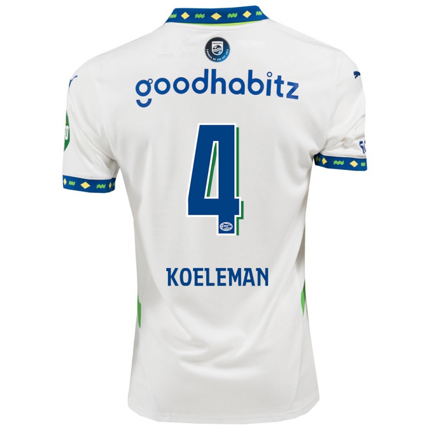 Mujer Fútbol Camiseta Senna Koeleman #4 Blanco Azul Oscuro Equipación Tercera 2024/25 México