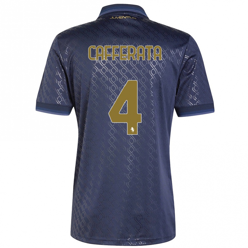 Mujer Fútbol Camiseta Federica Cafferata #4 Azul Marino Equipación Tercera 2024/25 México