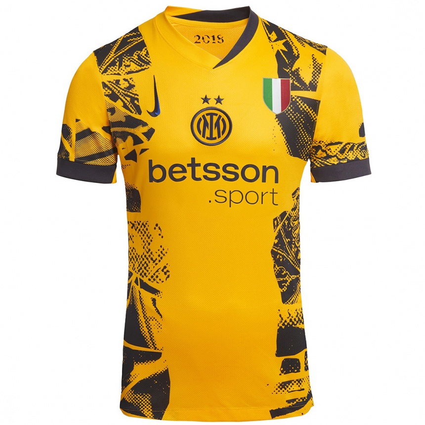 Mujer Fútbol Camiseta Flaminia Simonetti #20 Dorado Negro Equipación Tercera 2024/25 México