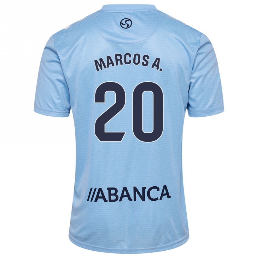 Niño Fútbol Camiseta Marcos Alonso #20 Azul Rojo 1ª Equipación 2024/25 México