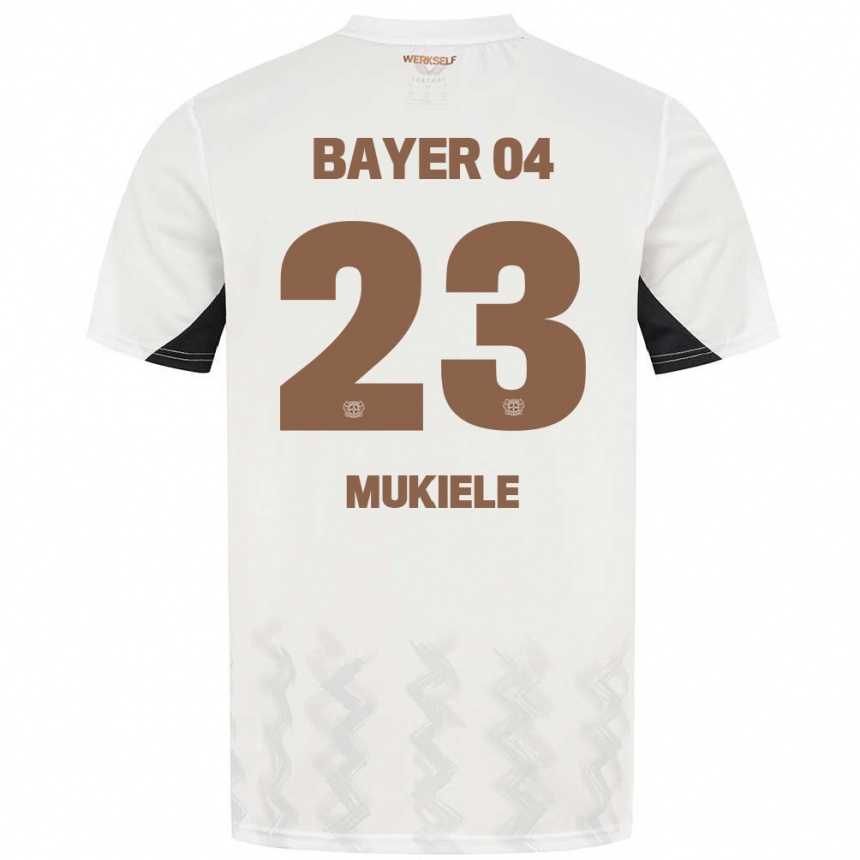 Niño Fútbol Camiseta Nordi Mukiele #23 Blanco Azul Rojo 2ª Equipación 2024/25 México