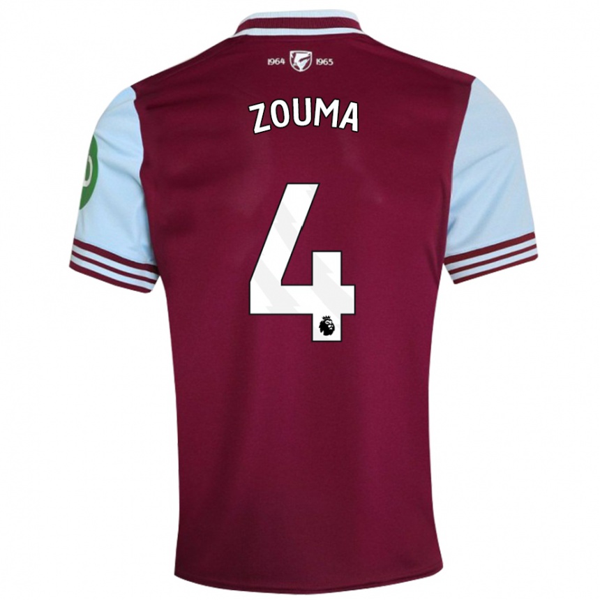 Niño Fútbol Camiseta Kurt Zouma #4 Rojo Oscuro 1ª Equipación 2024/25 México