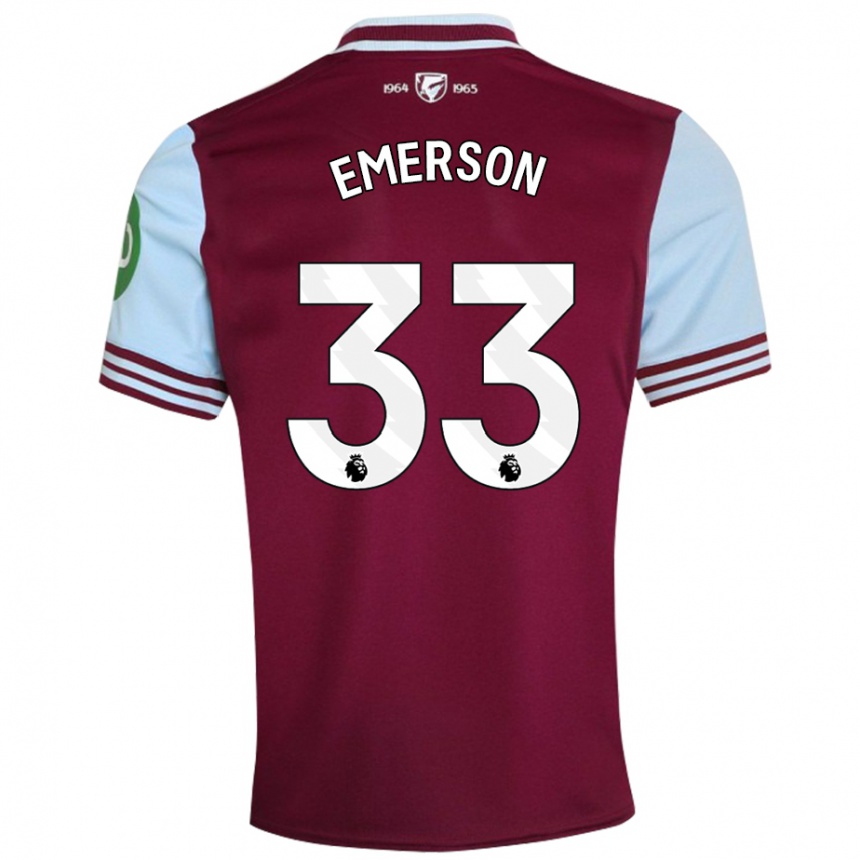 Niño Fútbol Camiseta Emerson Palmieri #33 Rojo Oscuro 1ª Equipación 2024/25 México