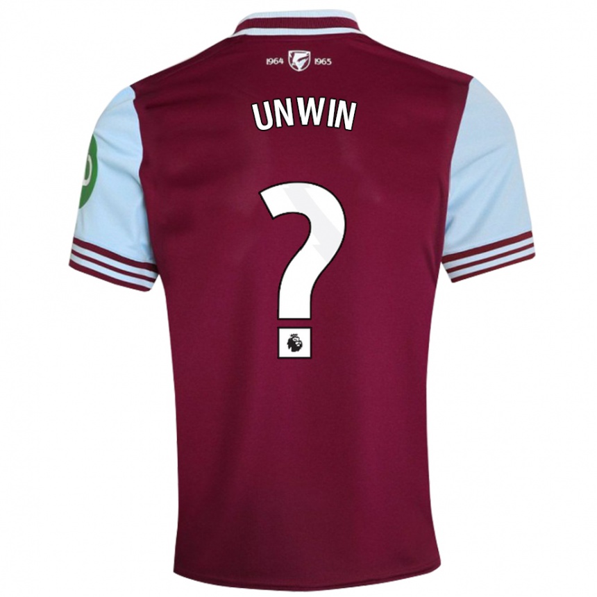 Niño Fútbol Camiseta Jonathan Unwin #0 Rojo Oscuro 1ª Equipación 2024/25 México