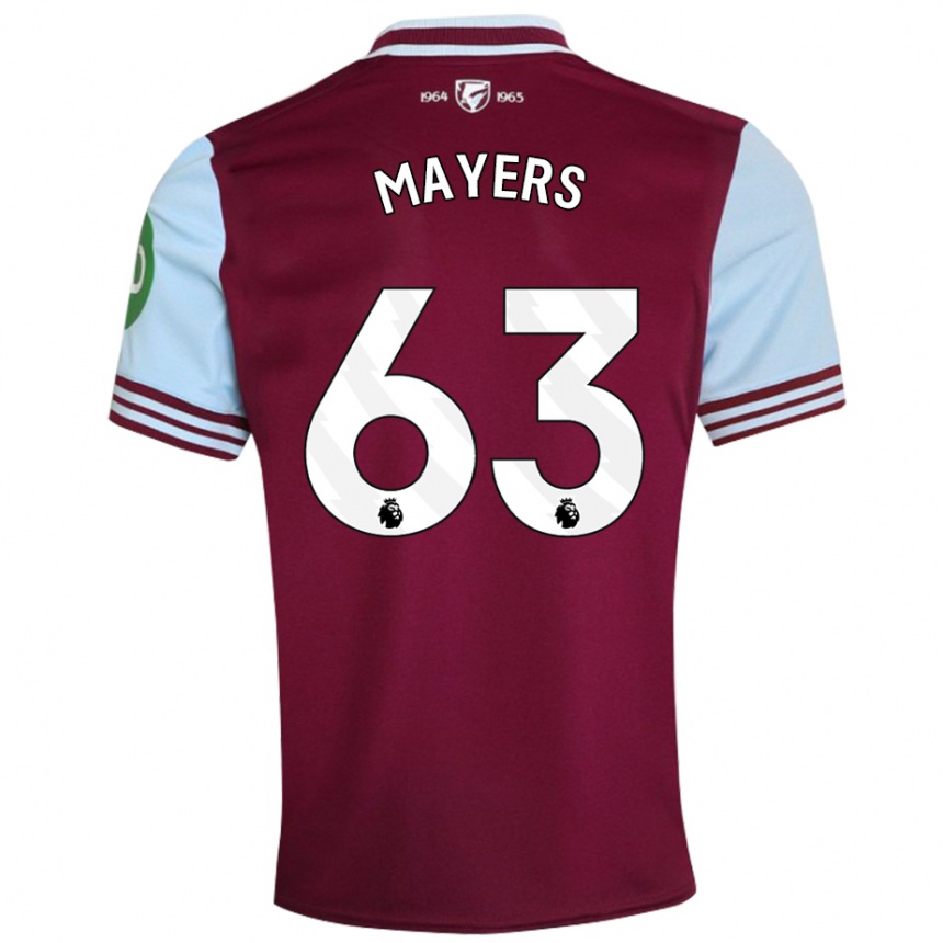 Niño Fútbol Camiseta Ezra Mayers #63 Rojo Oscuro 1ª Equipación 2024/25 México