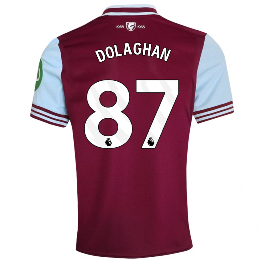 Niño Fútbol Camiseta Brad Dolaghan #87 Rojo Oscuro 1ª Equipación 2024/25 México