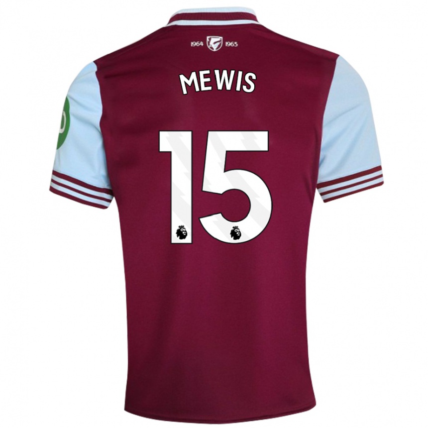 Niño Fútbol Camiseta Kristie Mewis #15 Rojo Oscuro 1ª Equipación 2024/25 México