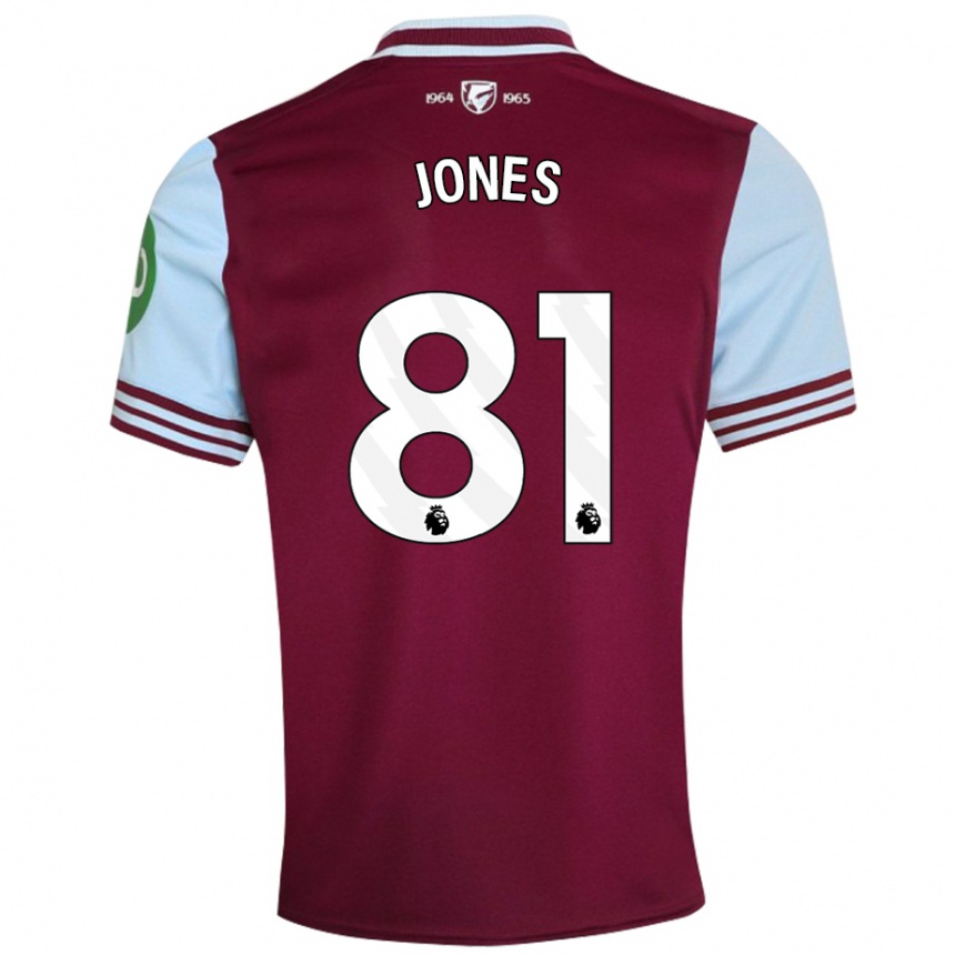 Niño Fútbol Camiseta Liam Jones #81 Rojo Oscuro 1ª Equipación 2024/25 México