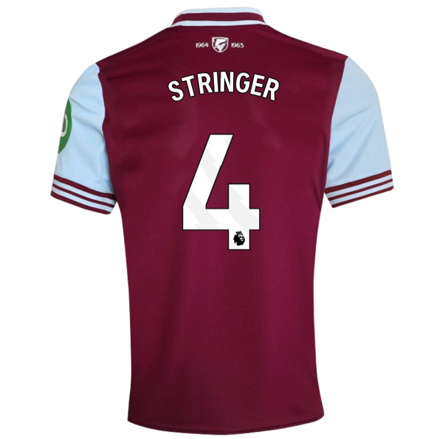 Niño Fútbol Camiseta Abbey Leigh Stringer #4 Rojo Oscuro 1ª Equipación 2024/25 México