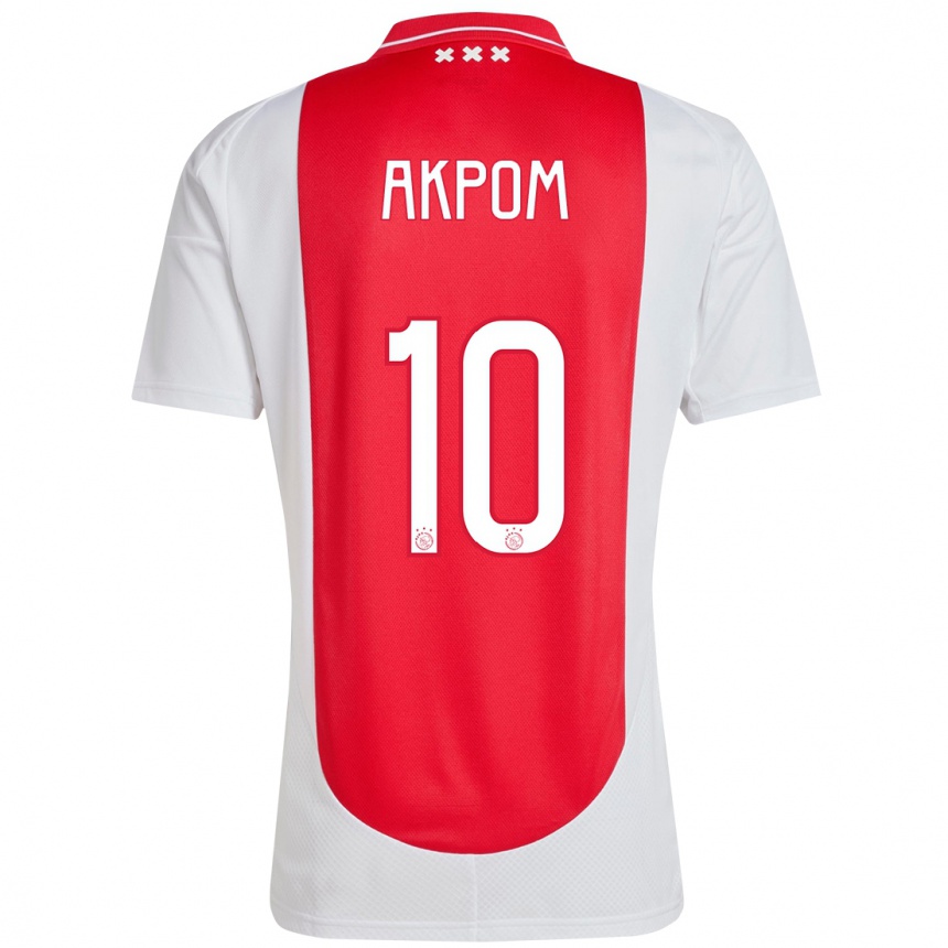 Niño Fútbol Camiseta Chuba Akpom #10 Rojo Blanco 1ª Equipación 2024/25 México