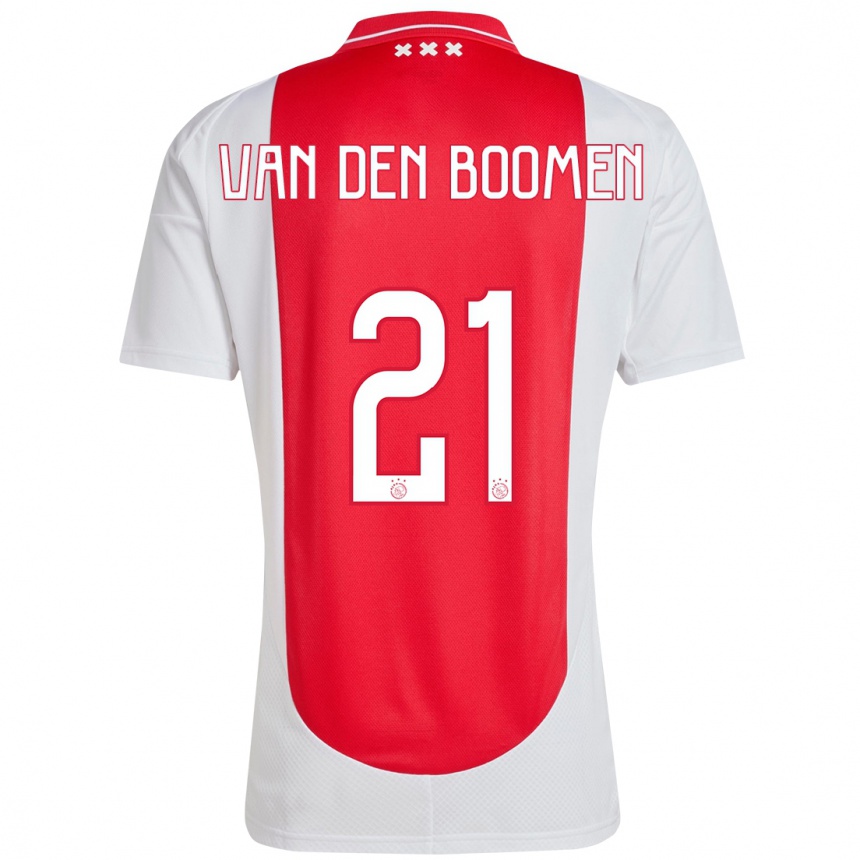 Niño Fútbol Camiseta Branco Van Den Boomen #21 Rojo Blanco 1ª Equipación 2024/25 México