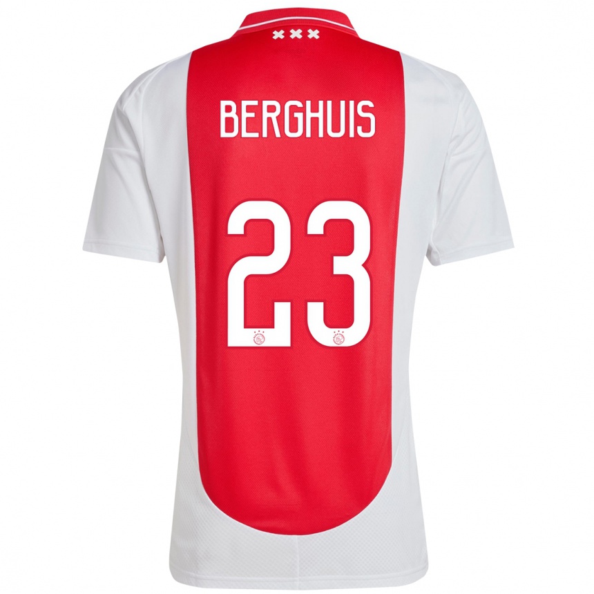 Niño Fútbol Camiseta Steven Berghuis #23 Rojo Blanco 1ª Equipación 2024/25 México