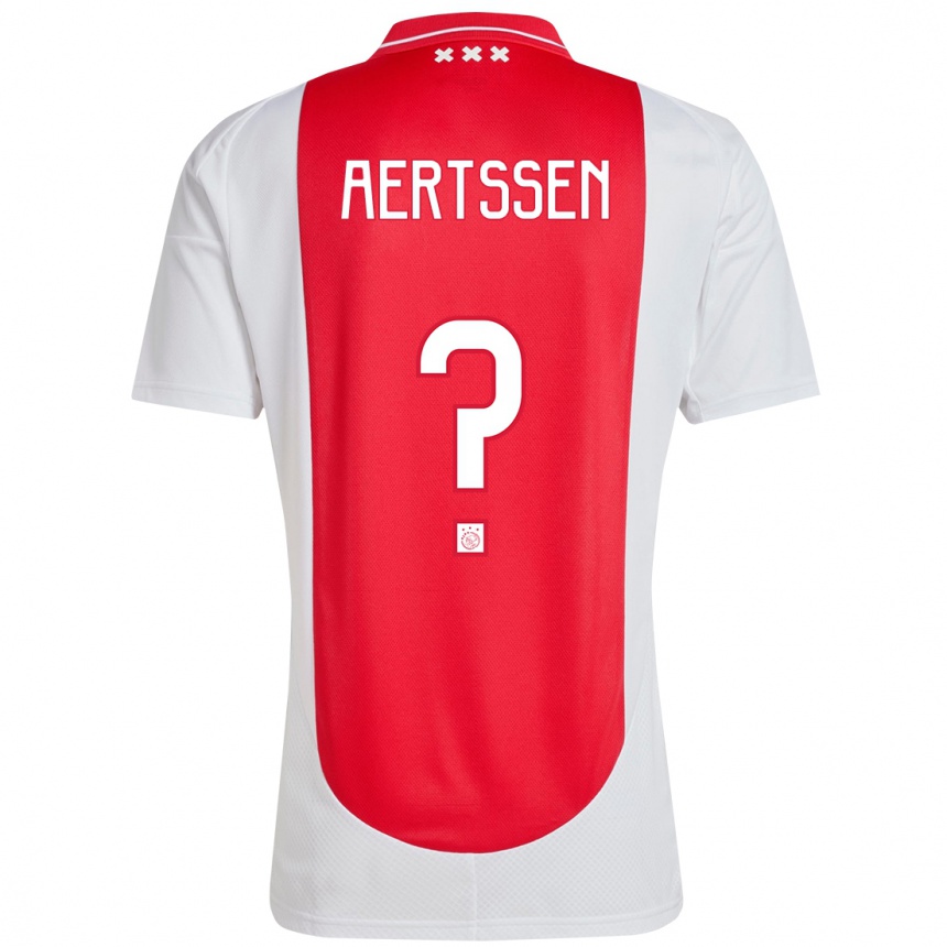 Niño Fútbol Camiseta Olivier Aertssen #0 Rojo Blanco 1ª Equipación 2024/25 México