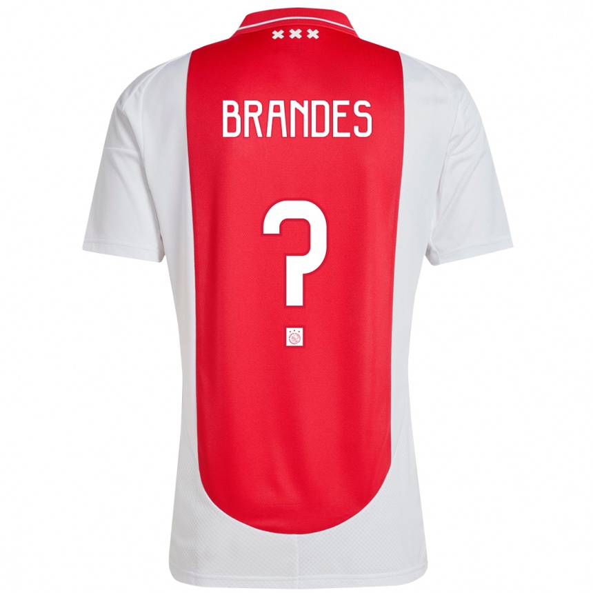 Niño Fútbol Camiseta Julian Brandes #0 Rojo Blanco 1ª Equipación 2024/25 México