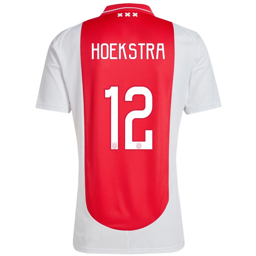 Niño Fútbol Camiseta Isabelle Hoekstra #12 Rojo Blanco 1ª Equipación 2024/25 México