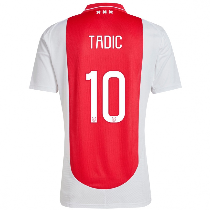 Niño Fútbol Camiseta Dusan Tadic #10 Rojo Blanco 1ª Equipación 2024/25 México