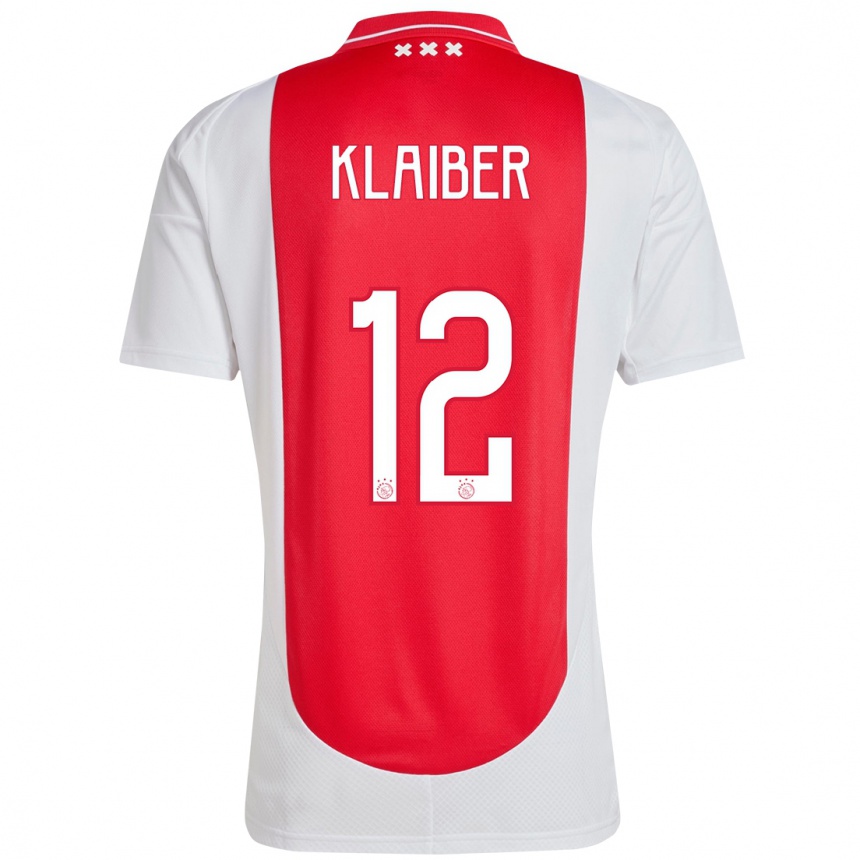 Niño Fútbol Camiseta Sean Klaiber #12 Rojo Blanco 1ª Equipación 2024/25 México