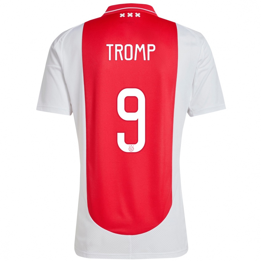 Niño Fútbol Camiseta Nikita Tromp #9 Rojo Blanco 1ª Equipación 2024/25 México