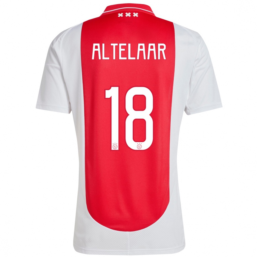 Niño Fútbol Camiseta Jamie Altelaar #18 Rojo Blanco 1ª Equipación 2024/25 México