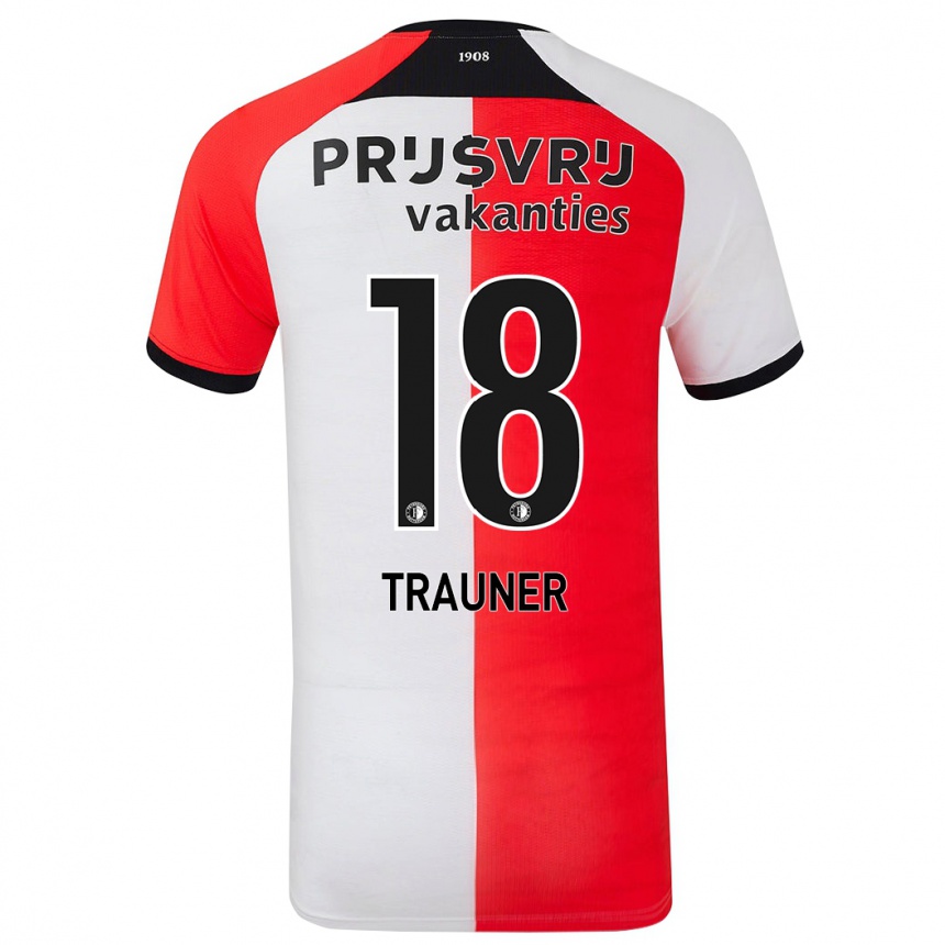 Niño Fútbol Camiseta Gernot Trauner #18 Rojo Blanco 1ª Equipación 2024/25 México