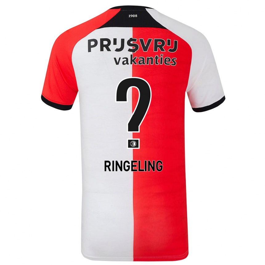 Niño Fútbol Camiseta Sam Ringeling #0 Rojo Blanco 1ª Equipación 2024/25 México