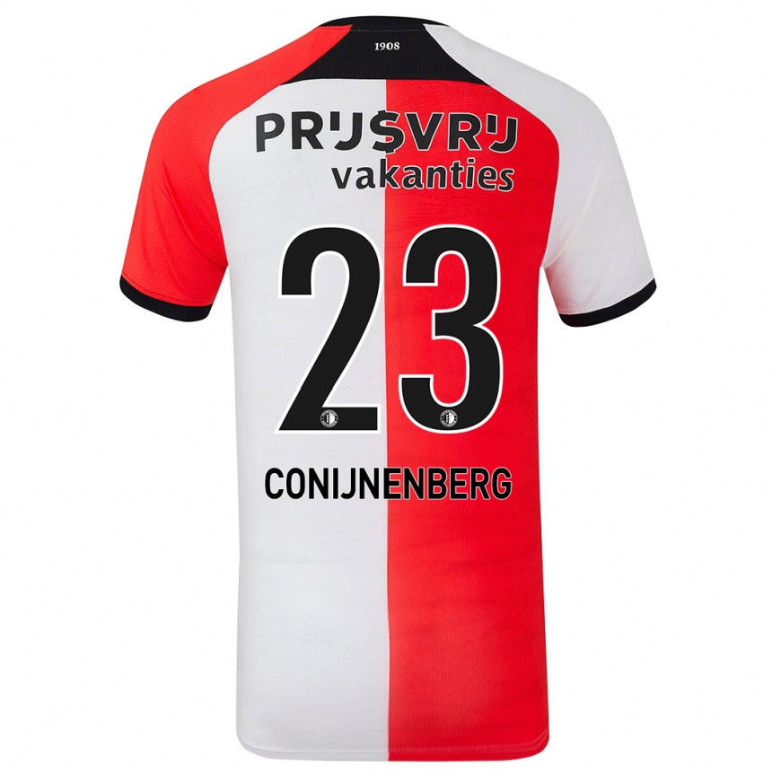 Niño Fútbol Camiseta Jada Conijnenberg #23 Rojo Blanco 1ª Equipación 2024/25 México