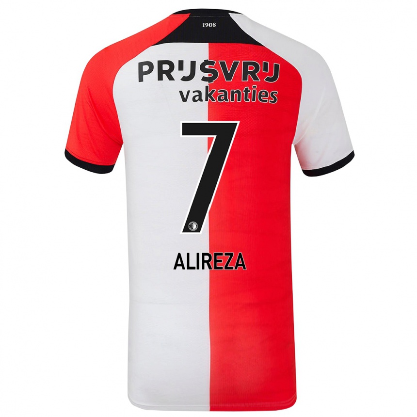 Niño Fútbol Camiseta Alireza Jahanbakhsh #7 Rojo Blanco 1ª Equipación 2024/25 México