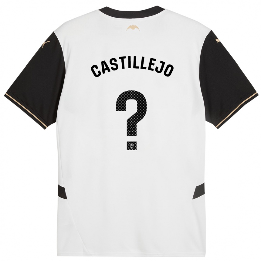 Niño Fútbol Camiseta Samu Castillejo #0 Blanco Negro 1ª Equipación 2024/25 México