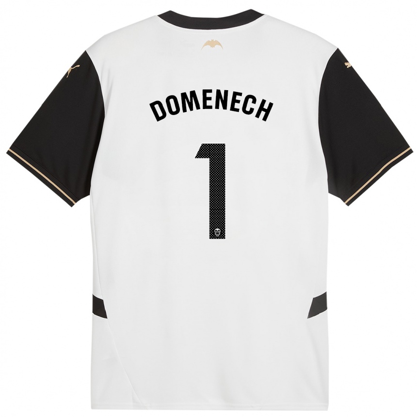 Niño Fútbol Camiseta Jaume Doménech #1 Blanco Negro 1ª Equipación 2024/25 México