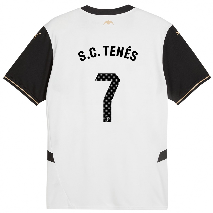 Niño Fútbol Camiseta Sergi Canós #7 Blanco Negro 1ª Equipación 2024/25 México