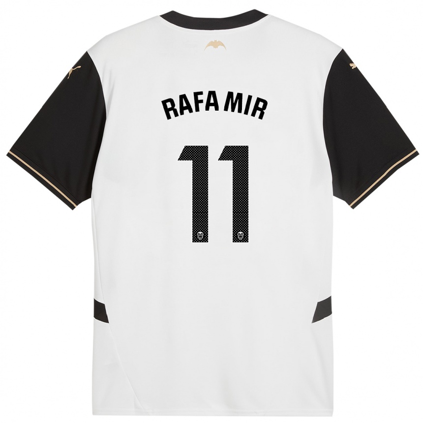 Niño Fútbol Camiseta Rafa Mir #11 Blanco Negro 1ª Equipación 2024/25 México