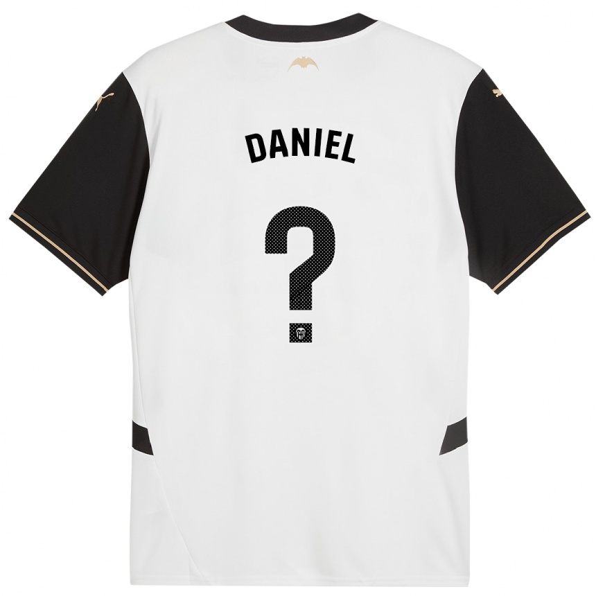 Niño Fútbol Camiseta Daniel Jiménez #0 Blanco Negro 1ª Equipación 2024/25 México