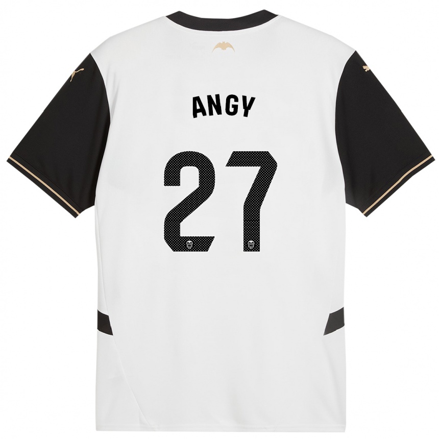 Niño Fútbol Camiseta Angy #27 Blanco Negro 1ª Equipación 2024/25 México