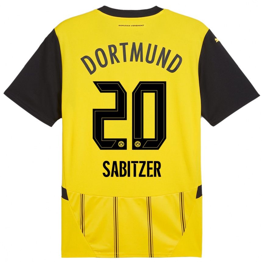 Niño Fútbol Camiseta Marcel Sabitzer #20 Amarillo Negro 1ª Equipación 2024/25 México