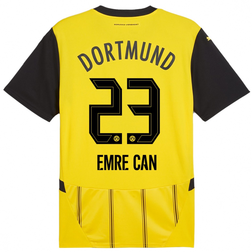 Niño Fútbol Camiseta Emre Can #23 Amarillo Negro 1ª Equipación 2024/25 México